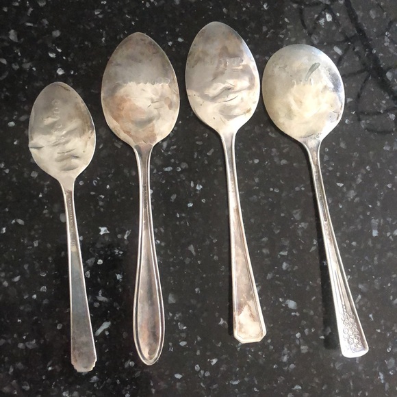 Silverplate serving pieces x4 - Picture 2 of 6